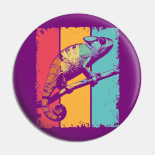 Colorful Chameleon Pop Art for Kids and Toddlers Pin