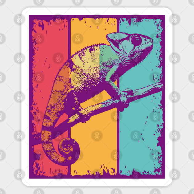 Colorful Chameleon Pop Art for Kids and Toddlers Sticker by TuncGK