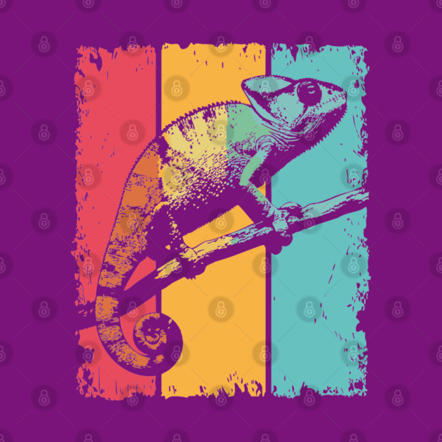Colorful Chameleon Pop Art for Kids and Toddlers by TuncGK