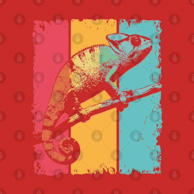 Colorful Chameleon Pop Art for Kids and Toddlers by TuncGK