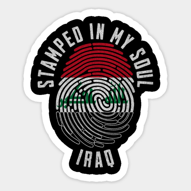 Stamped in My Soul Iraq Flag Design Iraqi Pride Magnet by Yesteeyear