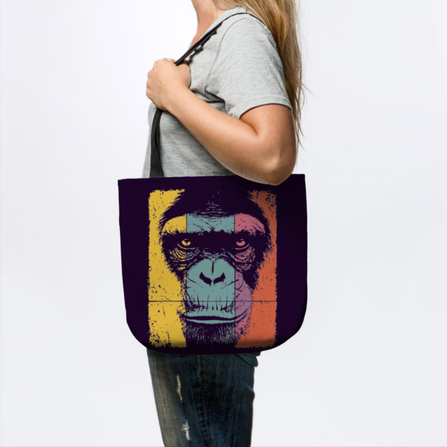 Smart Chimpanzee Face Pop Art for Kids by TuncGK