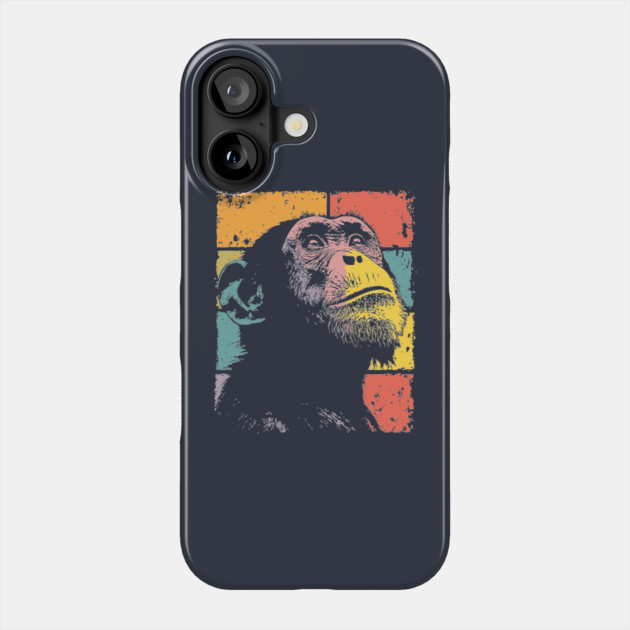 Retro Jungle Chimp Cool Pop Art Animal Phone Case by TuncGK