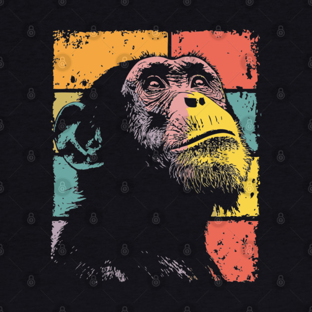 Retro Jungle Chimp Cool Pop Art Animal by TuncGK