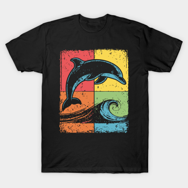 Jumping Dolphin Pop Art for Kids | Ocean Animal T-Shirt by TuncGK