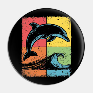 Jumping Dolphin Pop Art for Kids | Ocean Animal Pin