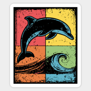 Jumping Dolphin Pop Art for Kids | Ocean Animal Magnet
