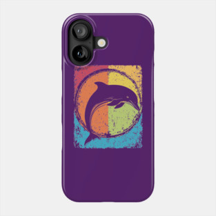 Artistic Dolphin Retro Pop Art | Sea Life Symbol Phone Case
