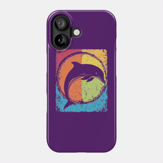 Artistic Dolphin Retro Pop Art | Sea Life Symbol Phone Case by TuncGK