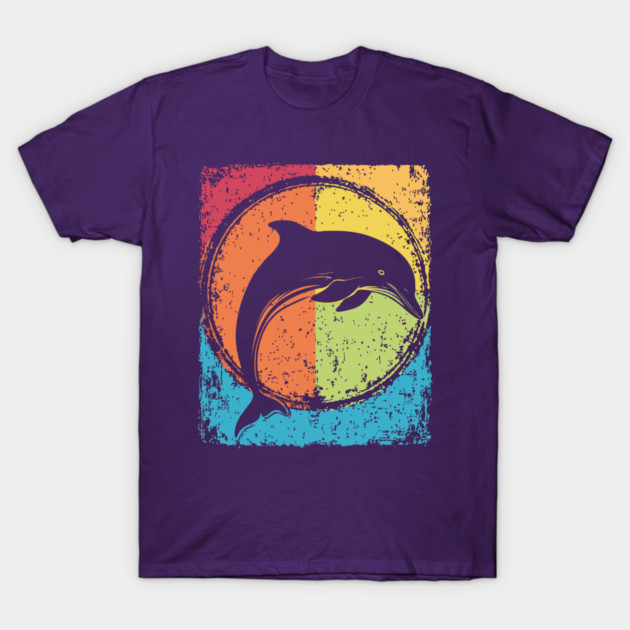 Artistic Dolphin Retro Pop Art | Sea Life Symbol T-Shirt by TuncGK