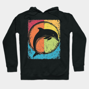 Artistic Dolphin Retro Pop Art | Sea Life Symbol Hoodie