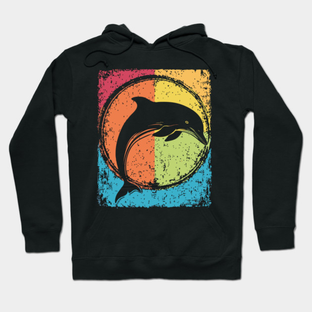 Artistic Dolphin Retro Pop Art | Sea Life Symbol Hoodie by TuncGK