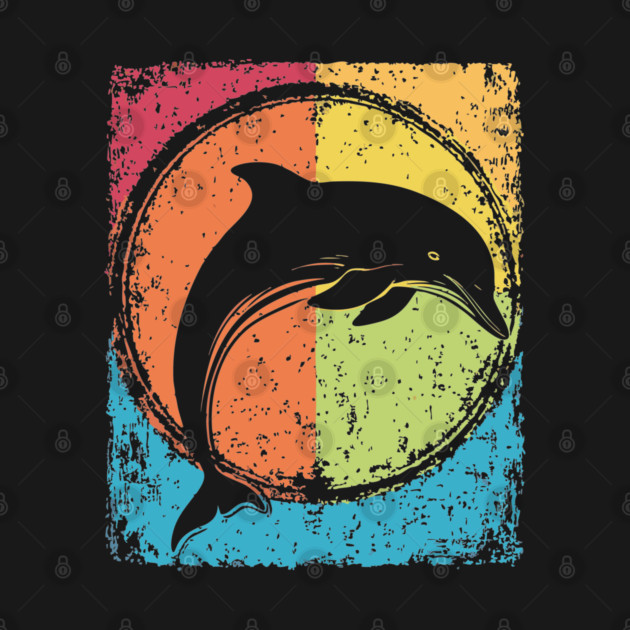 Artistic Dolphin Retro Pop Art | Sea Life Symbol by TuncGK