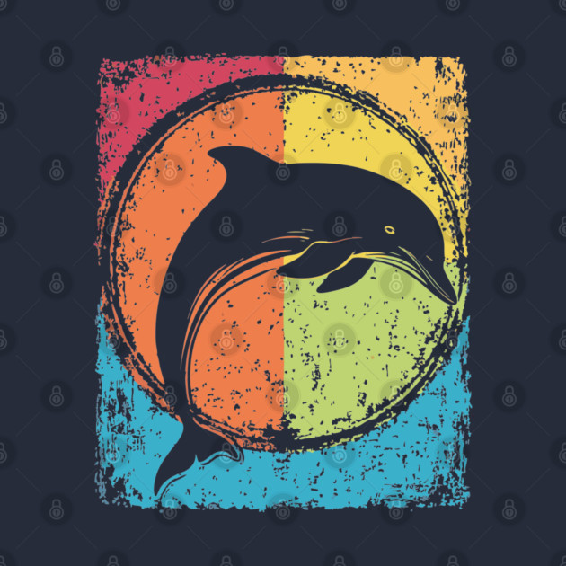 Artistic Dolphin Retro Pop Art | Sea Life Symbol by TuncGK