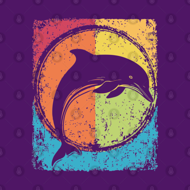 Artistic Dolphin Retro Pop Art | Sea Life Symbol by TuncGK