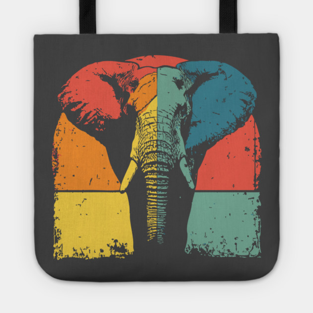 Colorful Elephant Pop Art Shirt for Kids Tote by TuncGK