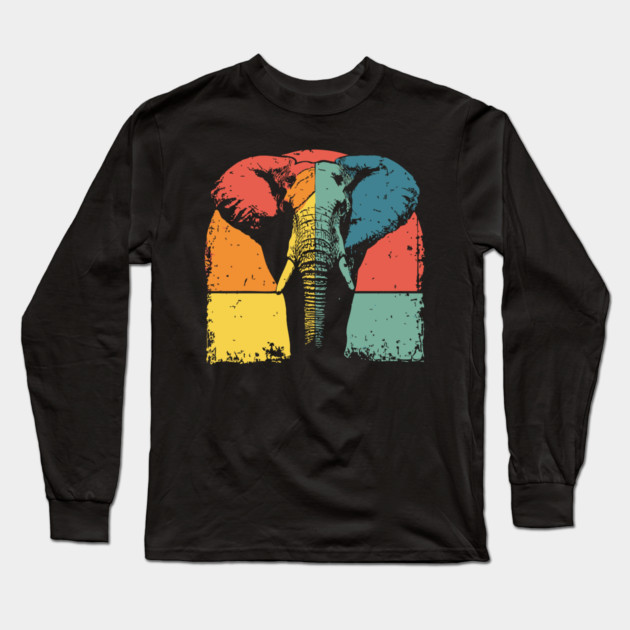 Colorful Elephant Pop Art Shirt for Kids Long Sleeve T-Shirt by TuncGK