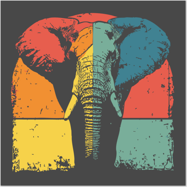 Colorful Elephant Pop Art Shirt for Kids Wall Art by TuncGK