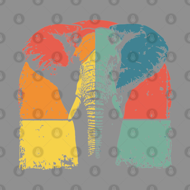 Colorful Elephant Pop Art Shirt for Kids by TuncGK