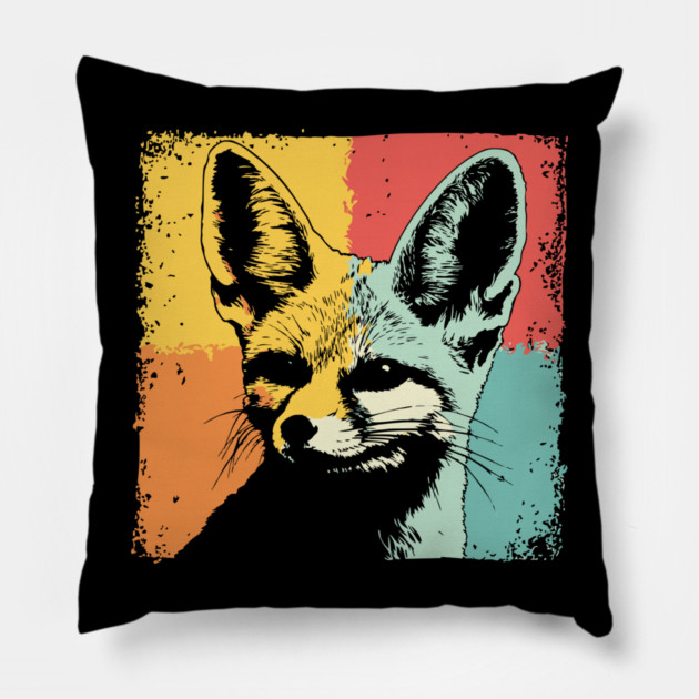 Cute Fennec Fox Pop Art | Adorable Desert Animal Pillow by TuncGK
