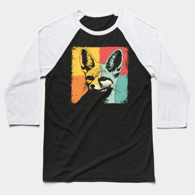 Cute Fennec Fox Pop Art | Adorable Desert Animal Baseball T-Shirt by TuncGK