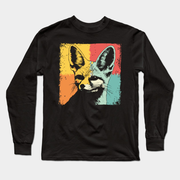 Cute Fennec Fox Pop Art | Adorable Desert Animal Long Sleeve T-Shirt by TuncGK