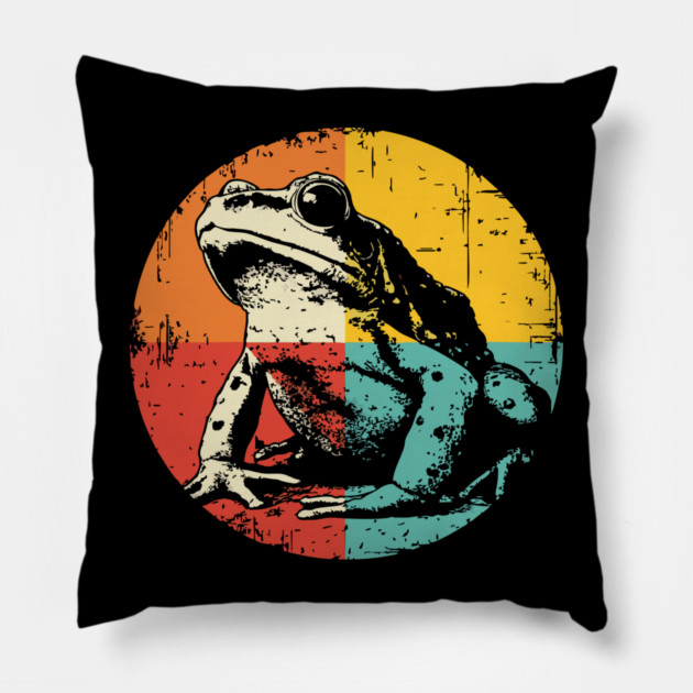 Colorful Tree Frog Pop Art for Little Explorers Pillow by TuncGK
