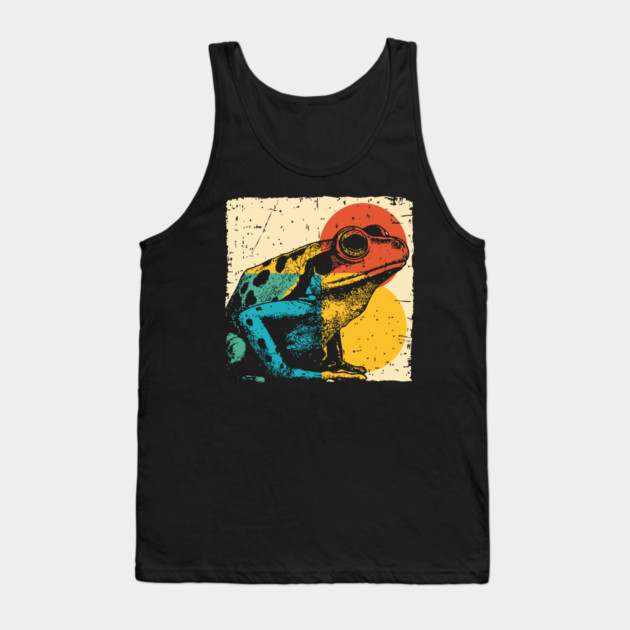 Red-Eyed Tree Frog Retro Pop Art | Rainforest Animal Tank Top by TuncGK