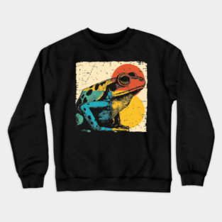 Red-Eyed Tree Frog Retro Pop Art | Rainforest Animal Crewneck Sweatshirt