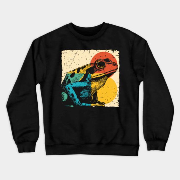 Red-Eyed Tree Frog Retro Pop Art | Rainforest Animal Crewneck Sweatshirt by TuncGK