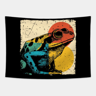Red-Eyed Tree Frog Retro Pop Art | Rainforest Animal Tapestry