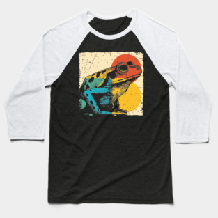 Red-Eyed Tree Frog Retro Pop Art | Rainforest Animal Baseball T-Shirt