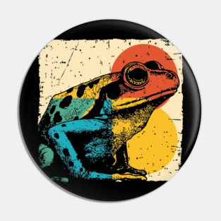Red-Eyed Tree Frog Retro Pop Art | Rainforest Animal Pin