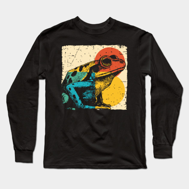 Red-Eyed Tree Frog Retro Pop Art | Rainforest Animal Long Sleeve T-Shirt by TuncGK