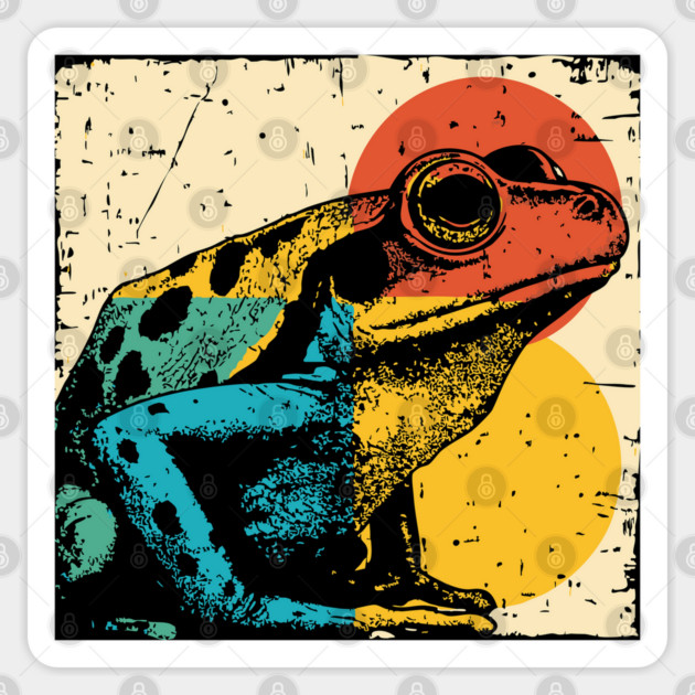 Red-Eyed Tree Frog Retro Pop Art | Rainforest Animal Sticker by TuncGK