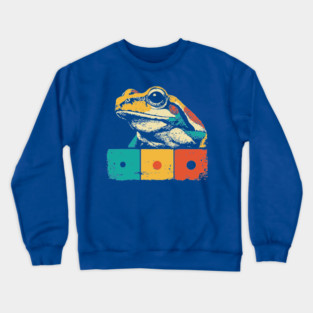 Cool Graphic Frog Pop Art for Trendy Kids Crewneck Sweatshirt