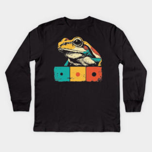Cool Graphic Frog Pop Art for Trendy Kids Kids Long Sleeve T-Shirt