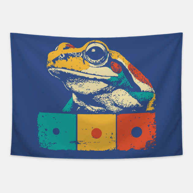 Cool Graphic Frog Pop Art for Trendy Kids Tapestry by TuncGK