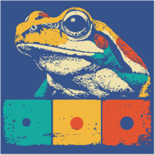 Cool Graphic Frog Pop Art for Trendy Kids Posters and Art