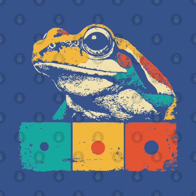 Cool Graphic Frog Pop Art for Trendy Kids by TuncGK
