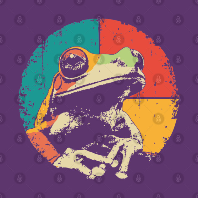 Funny Frog Face Pop Art | Cute Kids Character by TuncGK