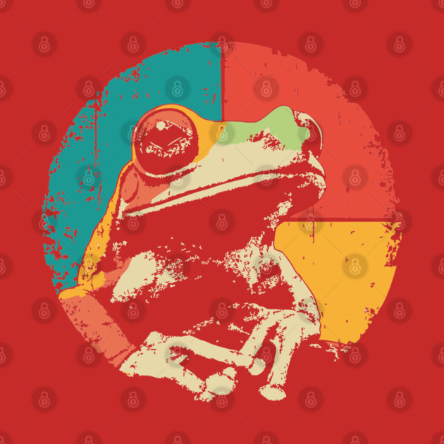 Funny Frog Face Pop Art | Cute Kids Character by TuncGK