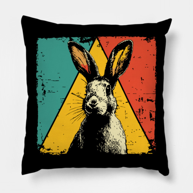 Speedy Hare Pop Art | Cute Rabbit for Kids Pillow by TuncGK