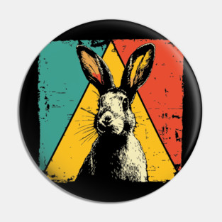 Speedy Hare Pop Art | Cute Rabbit for Kids Pin