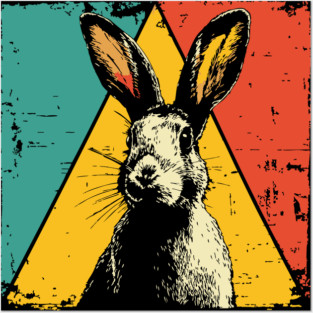 Speedy Hare Pop Art | Cute Rabbit for Kids Posters and Art