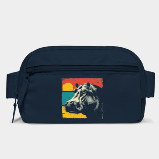Colorful Hippo Face Pop Art for Zoo Lovers Bag