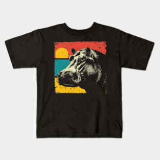 Colorful Hippo Face Pop Art for Zoo Lovers Kids T-Shirt