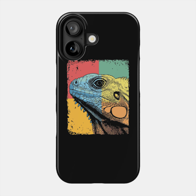 Colorful Iguana Pop Art | Cool Lizard for Kids Phone Case by TuncGK