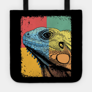Colorful Iguana Pop Art | Cool Lizard for Kids Tote