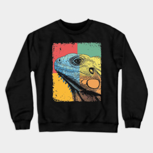 Colorful Iguana Pop Art | Cool Lizard for Kids Crewneck Sweatshirt